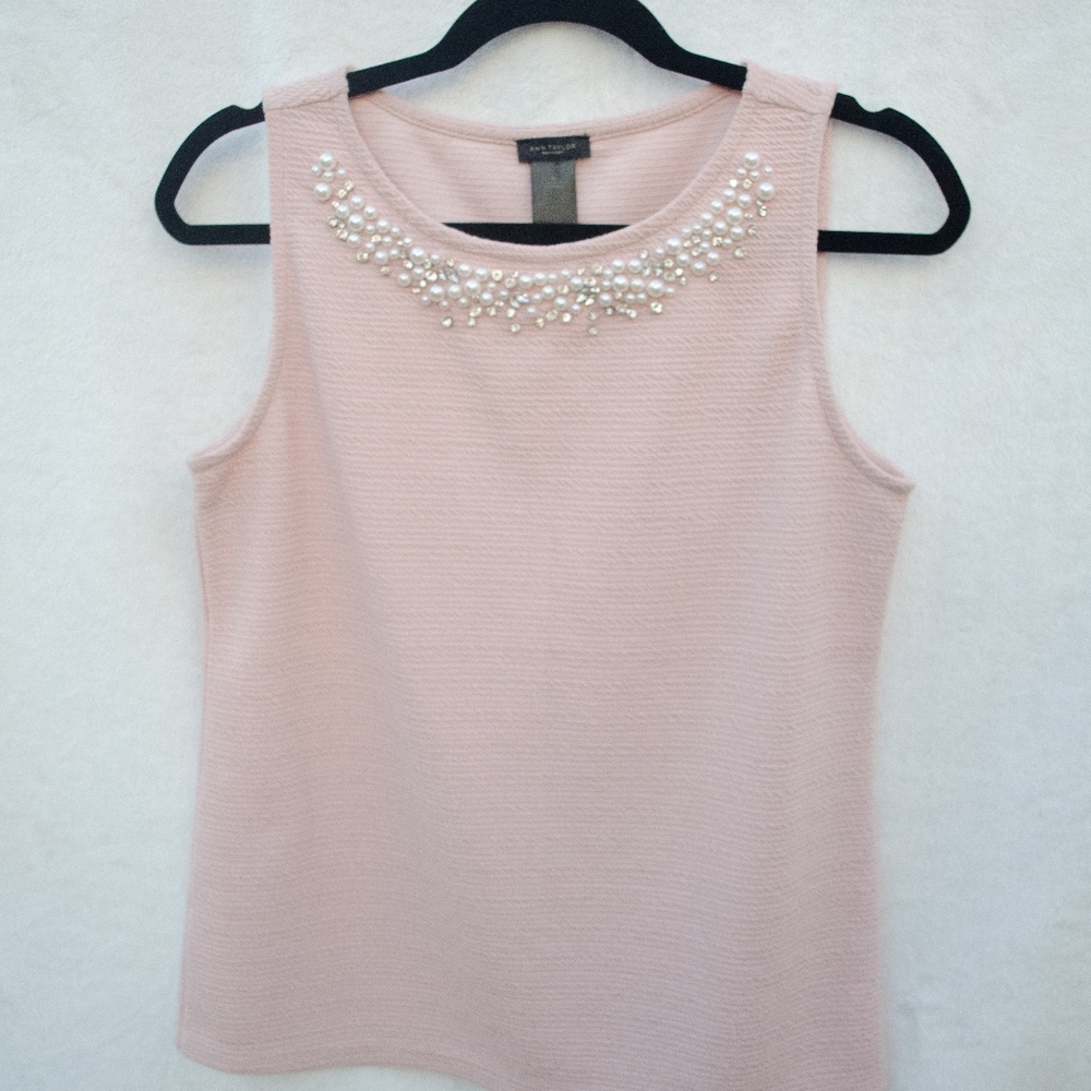 Pink Pearl Shell Top | Ann Taylor| S